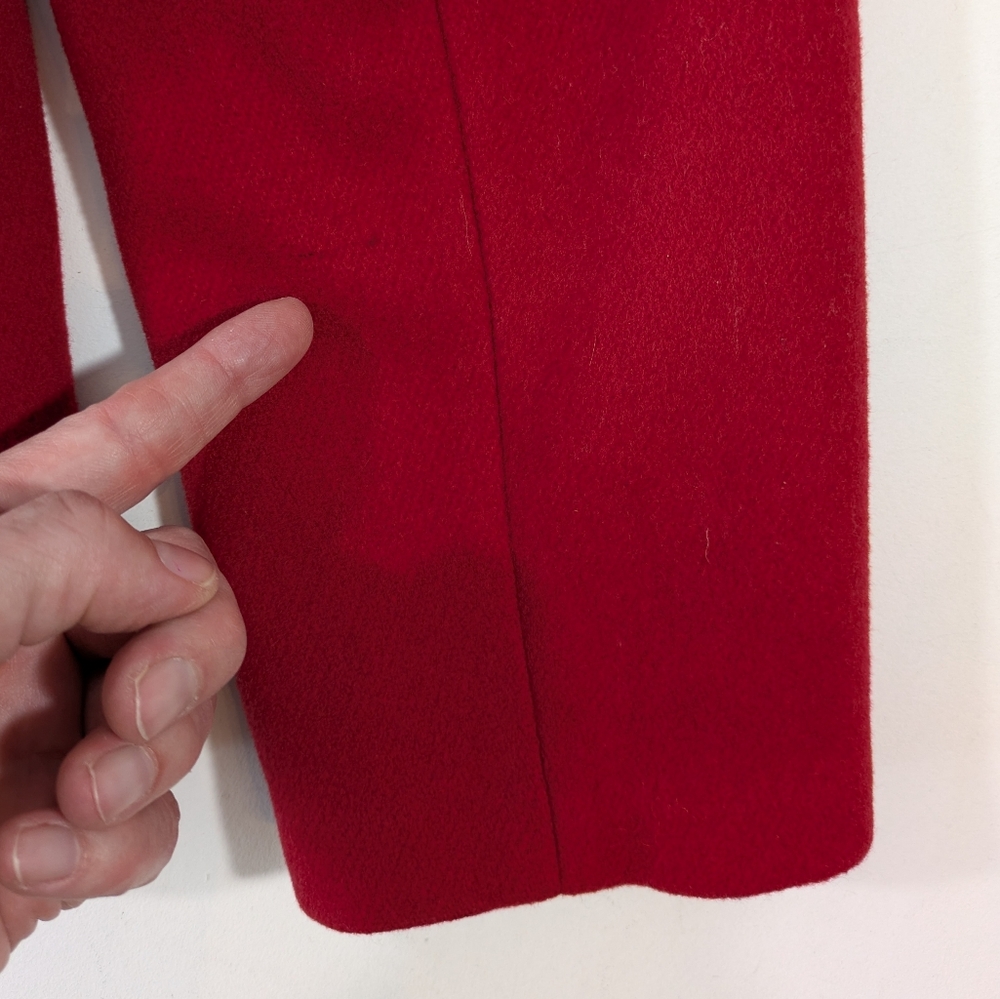 VTG Suttles & Seawinds 100% Wool Jacket Red Bronze Color Buttons Size Small - Picture 13 of 15